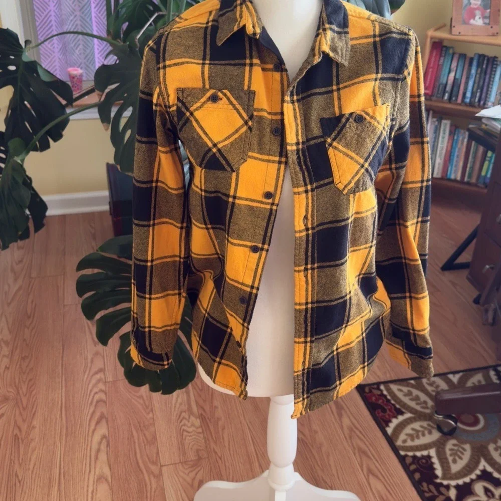 Urban Pipeline‎ Yellow and Black Plaid Utility Jacket